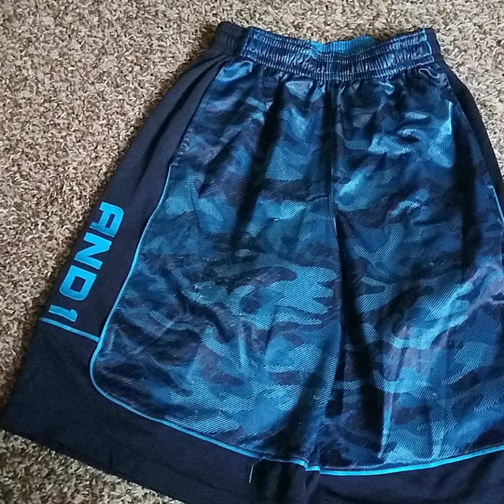 Mens and 1 small basketball athletic shorts blue